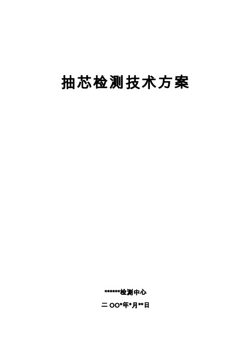 抽芯检测技术方案