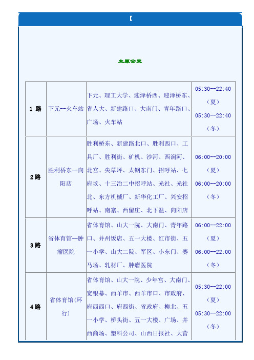 太原公交地图