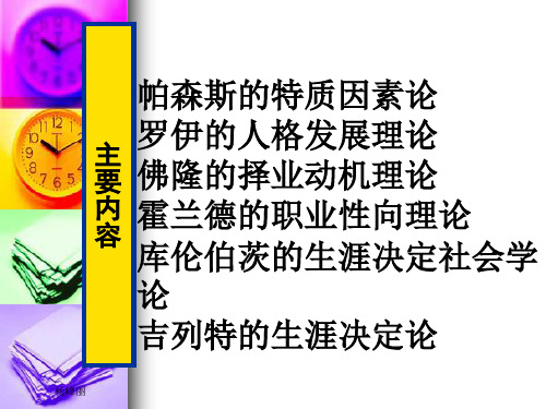 职业生涯管理理论第一节_职业选择理论