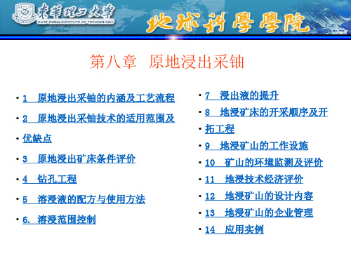 第八章原地浸出采铀案例