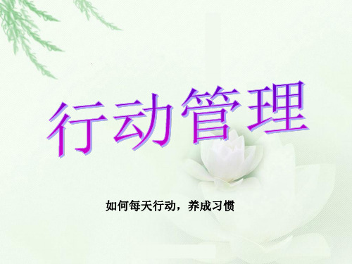 五项管理中行动管理ppt