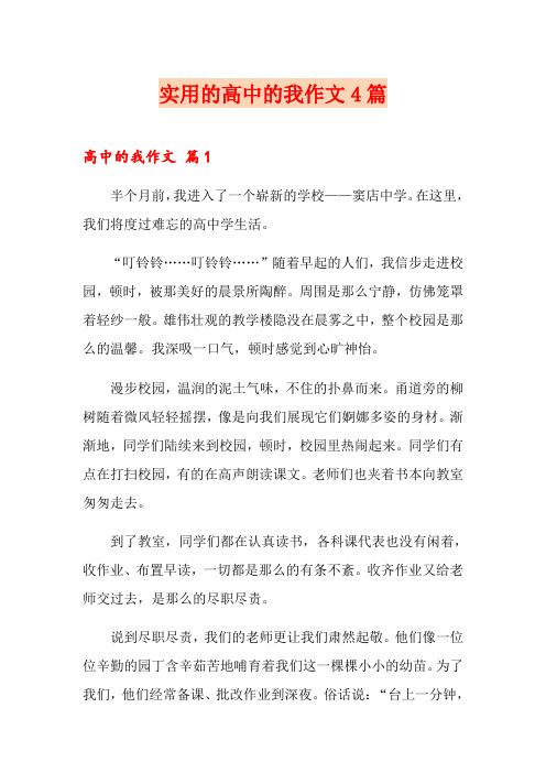 实用的高中的我作文4篇