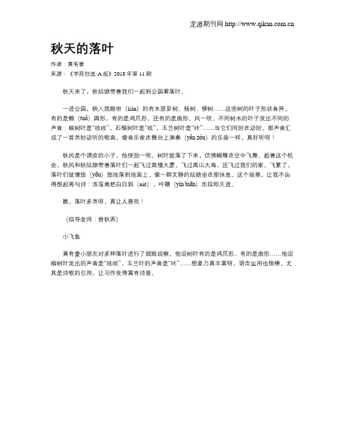 秋天的落叶