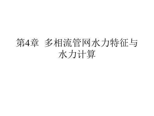 流体输配管网_第四章多相流管网的水力特征与水力计算