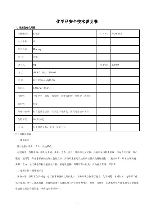 汞-MSDS中文版