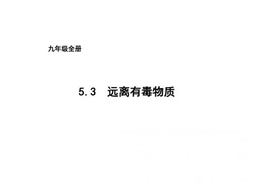 2018鲁教版(五四)化学九年级11.3《远离有毒物质》ppt课件2