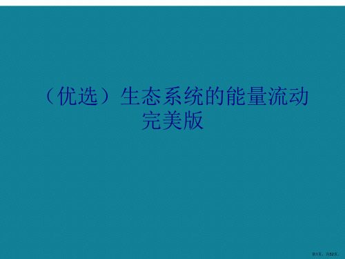 演示文稿生态系统的能量流动完美版