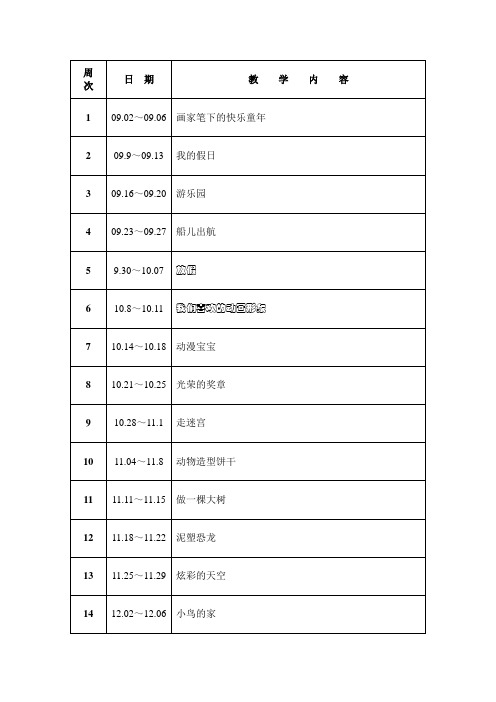 浙教版(2013新版)二年级上册美术教案