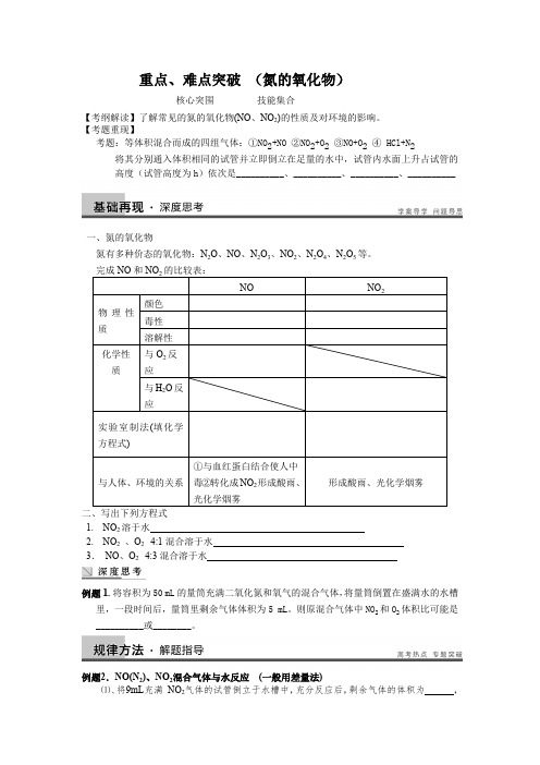 氮的氧化物计算专题(最新整理)
