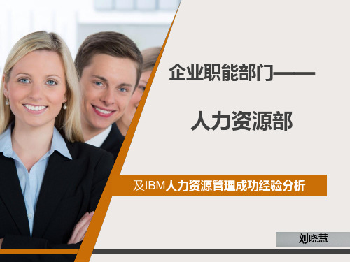 企业职能部门——人力资源  刘晓慧