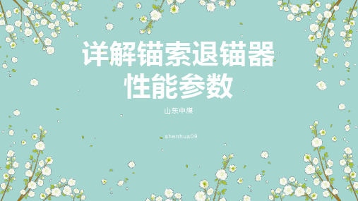 详解锚索退锚器性能参数