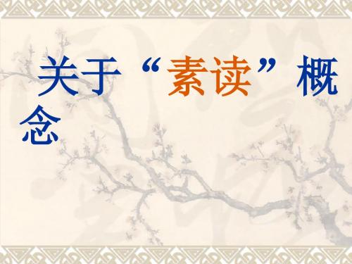 中国人的读书方式-陈琴素读法在现代与经典的讲座