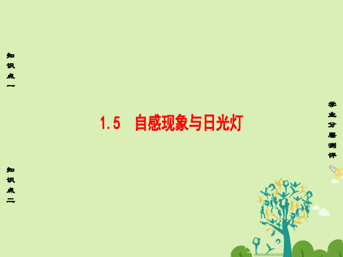 高中物理第1章电磁感应与现代生活1.5自感现象与日光灯课件沪科版选修3-2