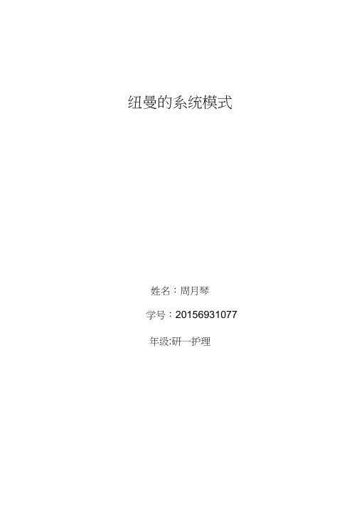 纽曼的系统模式