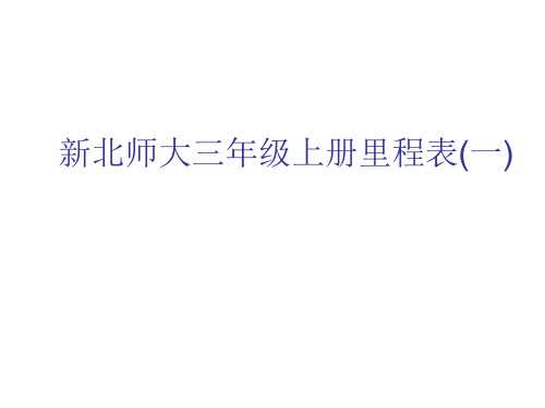北师大版三年级上册数学《里程表一》 (共12张PPT)