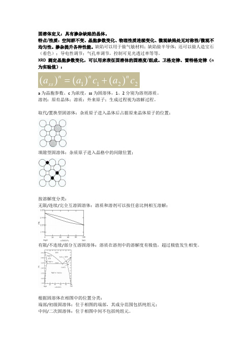 3固溶体复习