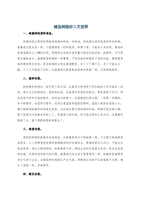铸造树脂砂工艺流程