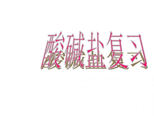 酸碱盐复习课件--浙教版(201908)