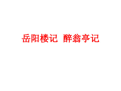 广东省河源市正德中学九年级语文下学期复习课件：岳阳楼记、醉翁亭记