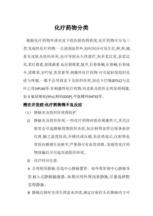 化疗药物分类