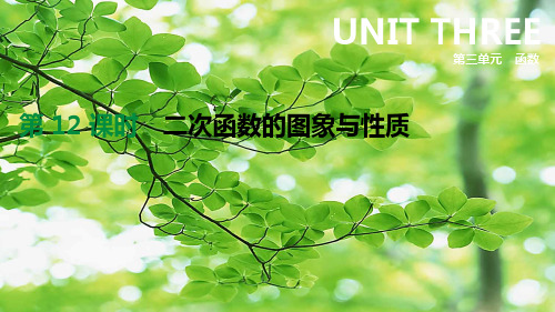 中考数学总复习 第三单元 函数 第12课时 二次函数的图象与性质数学课件