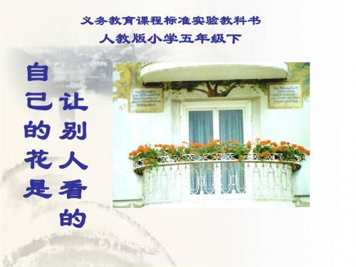 25课ppt自己的花是让别人看的_ppt