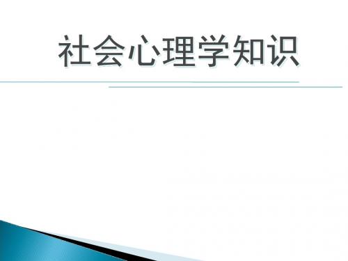 2015版国家心理咨询师二级三级社会心理学知识