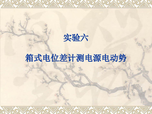 6实验六 箱式电位差计测电源电动势