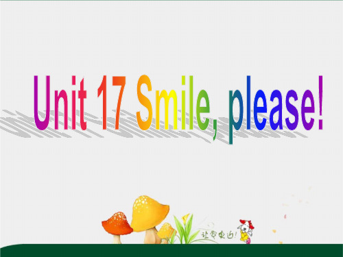 青少版新概念1b-unit17 Smile, please课件