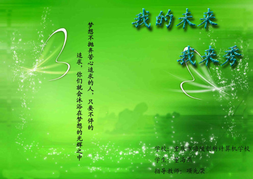文明风采职业生涯设计作品