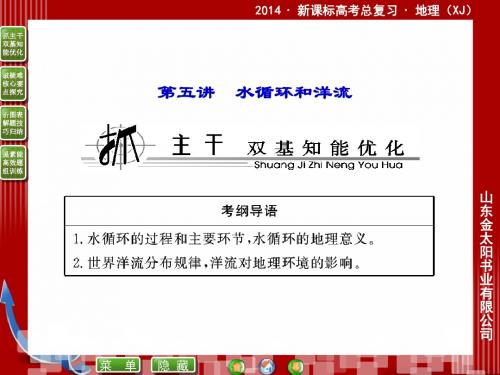 【优化探究】2014高考地理(湘教版)一轮复习课件：1-2-5 水循环和洋流