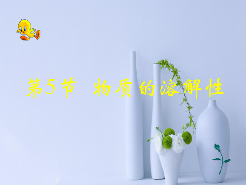 物质的溶解性PPT教学课件