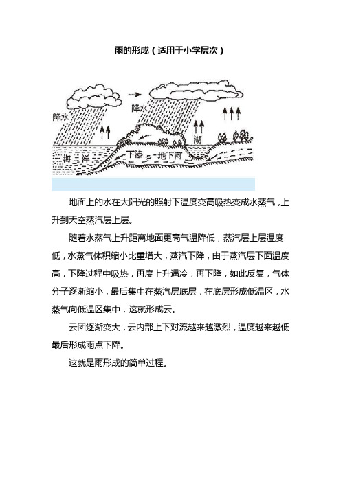雨的形成
