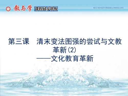 第三课 清末变法图强的尝试与文教革新(2)