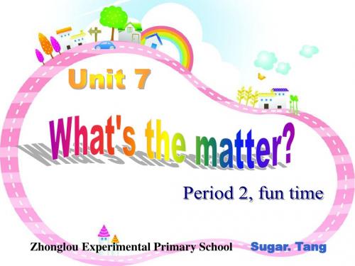 译林英语4B Unit 7 Whats the matter第二课时公开课课件