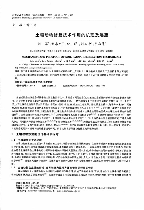 土壤动物修复技术作用的机理及展望