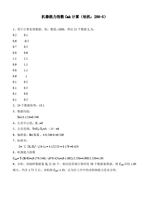 Cmk计算