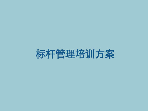 打造标杆管理培训方案