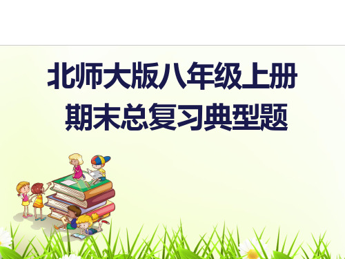 北师大版数学八年级上册全册复习典型例题