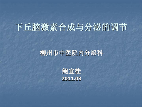 下丘脑激素合成与分泌调节