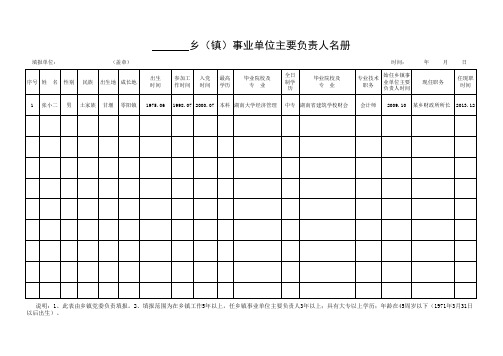 换届调查表