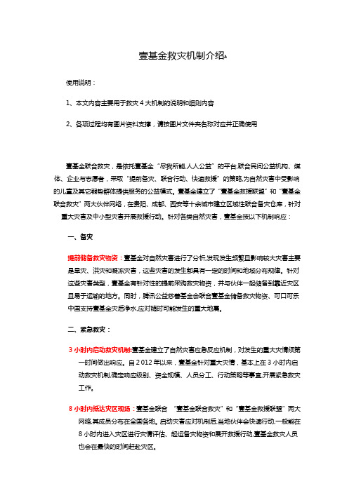 自-130922壹基金救灾机制介绍 