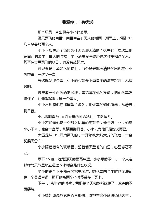 我爱你，与你无关