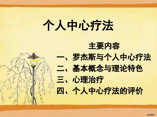 个人中心疗法  精品课件  讲课用