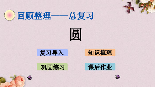 青岛版(六年制)六年级上册数学《 总复习.4 圆》课件