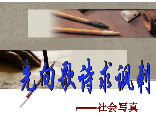 5.14 政治讽喻诗
