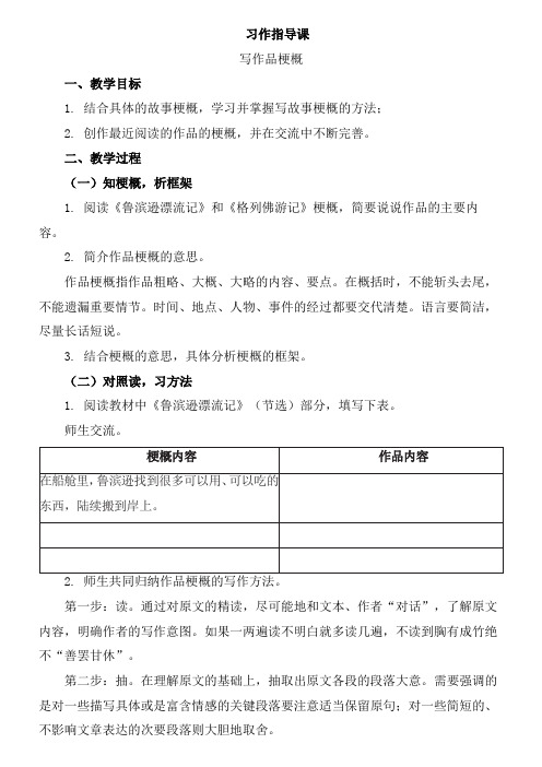 部编版六年级语文下册第二单元习作指导