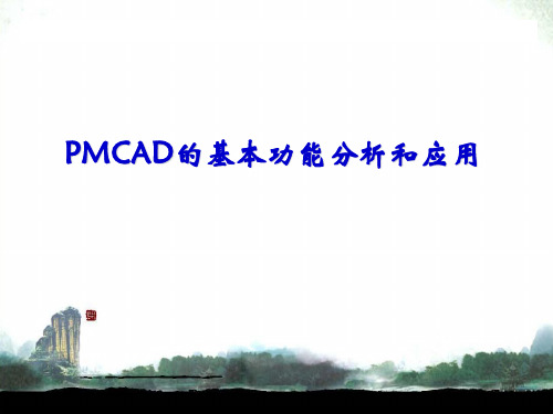 PMCAD的基本功能分析和应用
