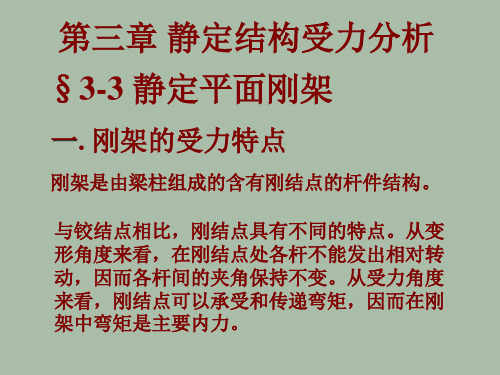 第三章3静定结构受力分析(平面刚架)