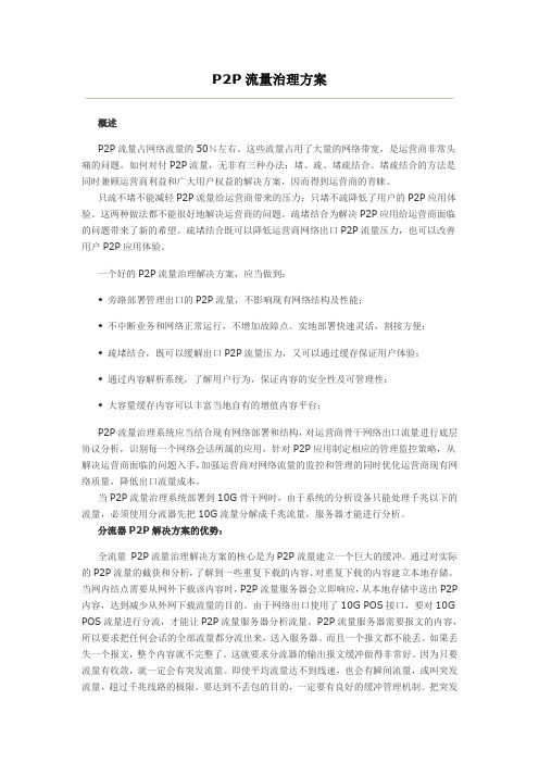P2P流量治理方案